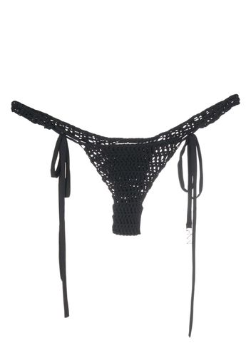 The Mannei crochet-knit bikini bottom - Schwarz