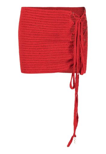 The Mannei Adaja crochet miniskirt - Rot