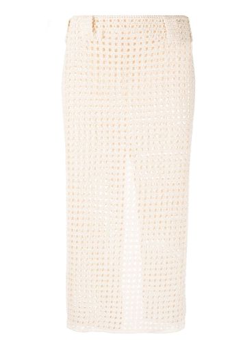 The Mannei Jalon knitted midi skirt - Nude