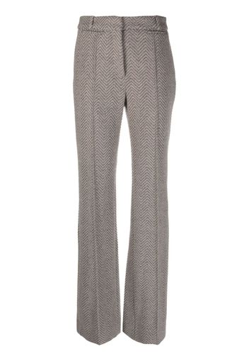 The Mannei pressed-crease straight-leg trousers - Grau