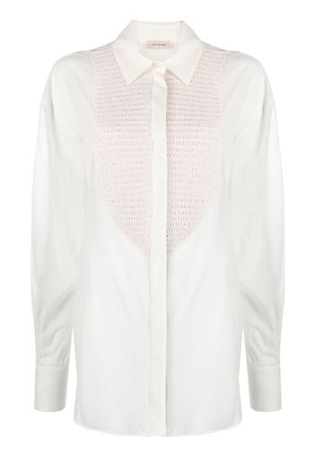 The Mannei Tebulos knitted-panel shirt - Nude