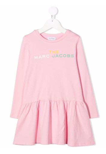 The Marc Jacobs Kids Langärmeliges Kleid mit Logo-Print - Rosa