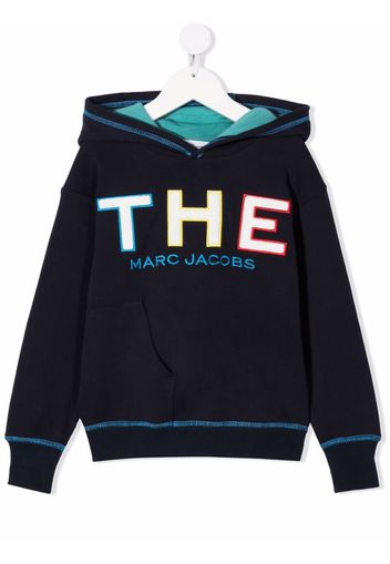 The Marc Jacobs Kids Kapuzenpullover mit Logo-Stickerei - Blau