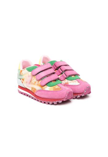 The Marc Jacobs Kids panelled touch-strap sneakers - Rosa