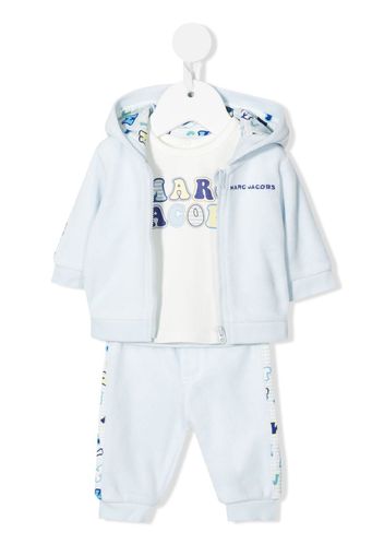 The Marc Jacobs Kids Jogginganzug mit Logo-Print - Blau