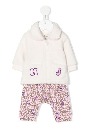 The Marc Jacobs Kids animal-print embroidered tracksuit set - Nude