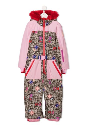 The Marc Jacobs Kids Schneeanzug mit Animal-Print - Nude