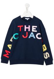 The Marc Jacobs Kids Sweatshirt mit buntem Logo - Blau