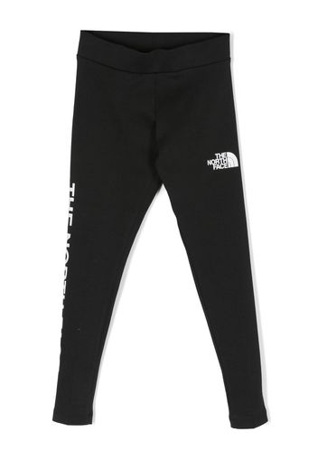 The North Face Kids logo-detail cotton leggings - Schwarz