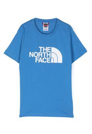 The North Face Kids logo-print cotton T-shirt - Blau