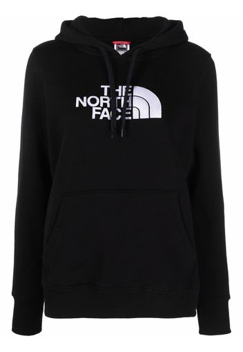 The North Face embroidered-logo drawstring hoodie - Schwarz