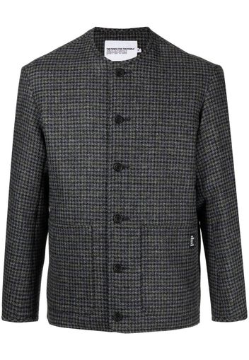 The Power For The People wool dogtooth pattern jacket - Schwarz