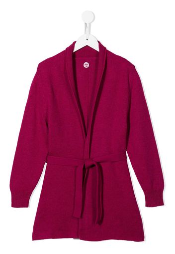 The Row Kids tie-waist cashmere cardigan - Rosa