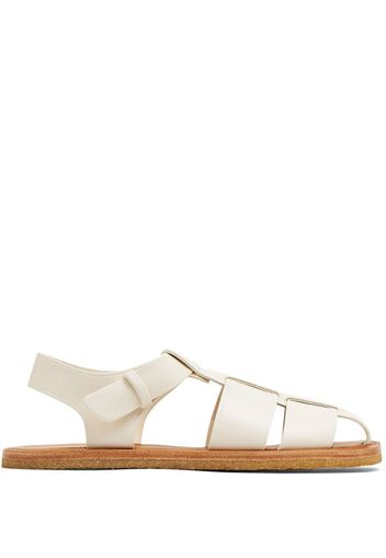 The Row caged-design leather sandals - Weiß