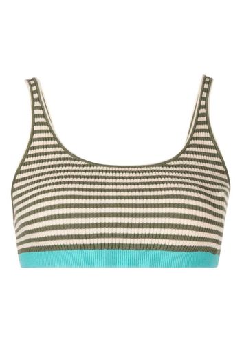 The Upside Aloha Rory striped knitted bra - Grün