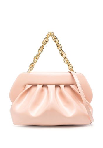 Themoirè chain-link patent shoulder bag - Rosa