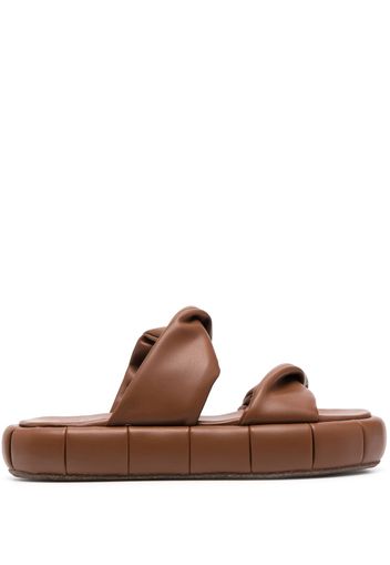 Themoirè Air platform flip flops - Braun