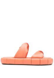 Themoirè flat wrapped flip flops - Orange