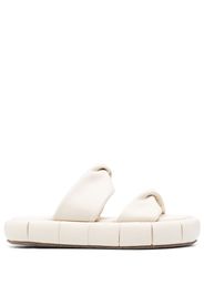 Themoirè Phoenix padded twist slides - Nude