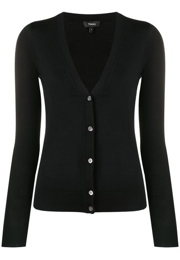 Theory Cardigan mit V-Ausschnitt - Schwarz