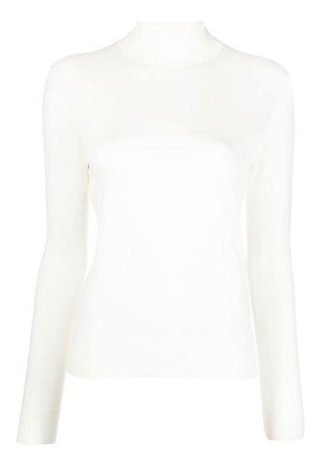 Theory ribbed-knit roll neck jumper - Nude