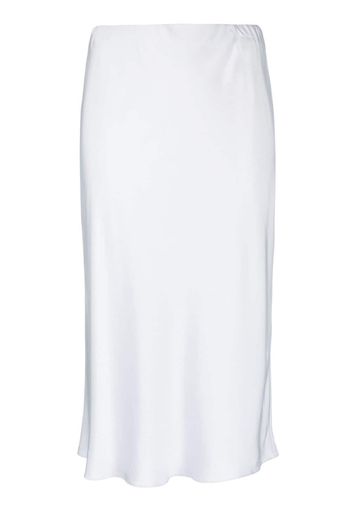 Theory satin-finish silk midi skirt - Grau