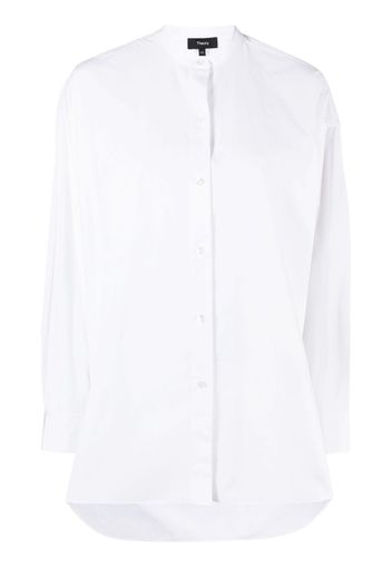 Theory collarless cotton shirt - Weiß