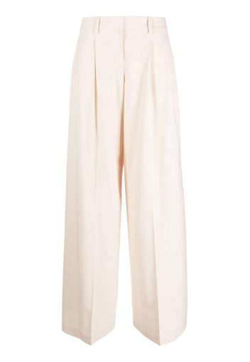 Theory pleated palazzo trousers - Nude