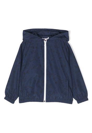 There Was One Kids sketch-print zip-up hoodie - Blau