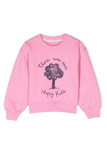 There Was One Kids Sweatshirt mit Logo-Print - Rosa