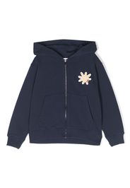 There Was One Kids patch-detail zip-up hoodie - Blau
