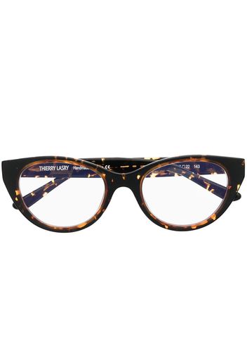 Thierry Lasry Cat-Eye-Brille in Schildpattoptik - Braun