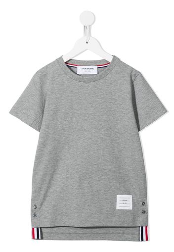 Thom Browne Kids Kurzärmeliges Jerseyhemd - Grau