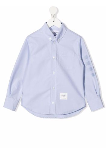 Thom Browne Kids Hemd mit Streifen-Print - Blau