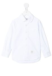 Thom Browne Kids ROUND COLLAR SHIRT IN OXFORD - Weiß