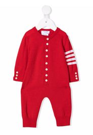 Thom Browne Kids Gestreifter Strampelanzug - Rot