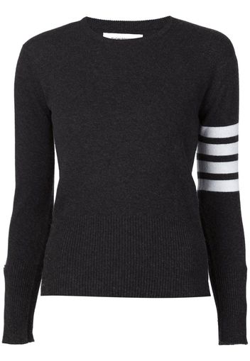 Thom Browne Pullover mit gestreiftem Ärmel - Grau