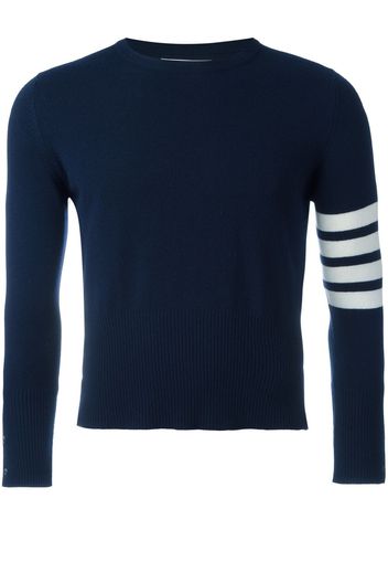 Thom Browne Schmaler Cropped-Kaschmirpullover - Blau