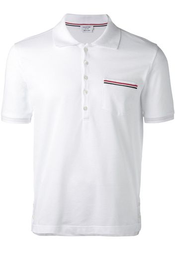 Thom Browne Poloshirt mit Brusttasche - Weiß