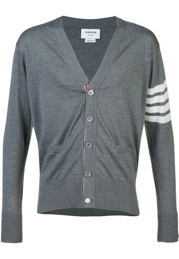 Thom Browne Cardigan mit Akzentstreifen - Grau