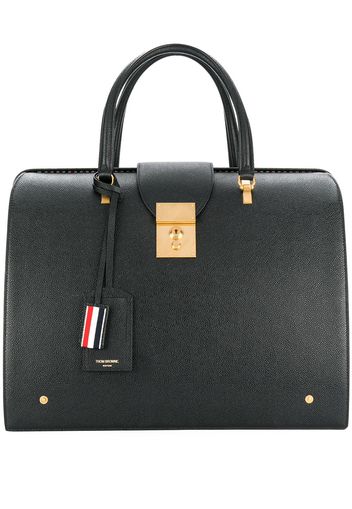 Thom Browne Reisetasche aus Leder - Schwarz