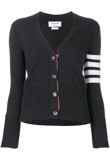 Thom Browne Cardigan mit Logo-Streifen - Grau