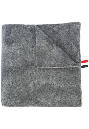 Thom Browne Kaschmirschal mit Logo-Streifen - Grau