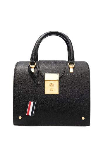 Thom Browne Mrs.Thom Satchel-Tasche mit gekörnter Textur - Schwarz