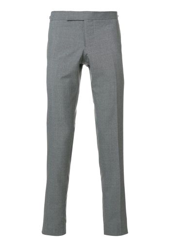 Thom Browne Schmale Low-Rise-Hose - Grau