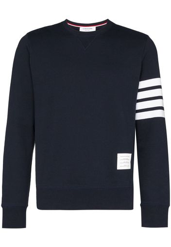 Thom Browne Sweatshirt mit gestreiftem Ärmel - Blau