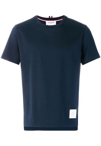 Thom Browne T-Shirt mit seitlichen Schlitzen - Blau