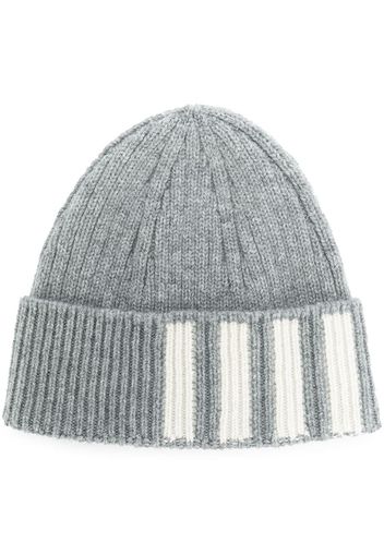 Thom Browne Gerippte Beanie - Grau