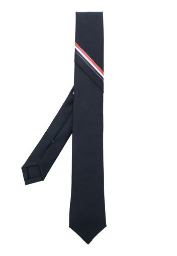 Thom Browne RWB selvedge super 120s twill necktie - Blau