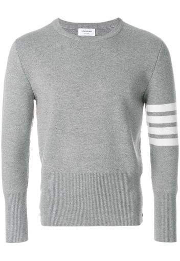 Thom Browne Pullover mit Logo-Streifen - Grau